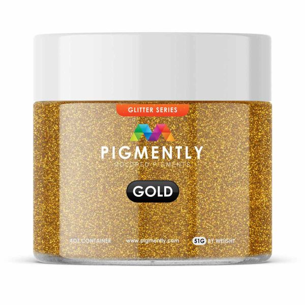 Pigmently's Gold Glitter Powder Pigment, 51 grams